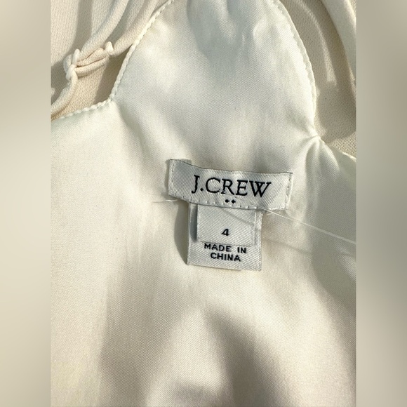 J.CREW Scalloped Cami Tank Top Ivory Cream Blouse Shirt Racerback Spaghetti - Picture 11 of 13